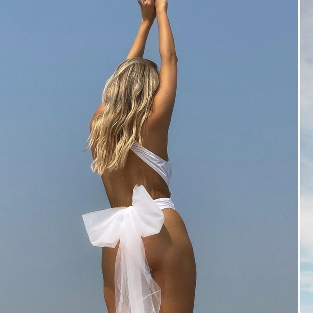 VIRAL 437 Bridal Bow Swim Bottoms and Kenzie top